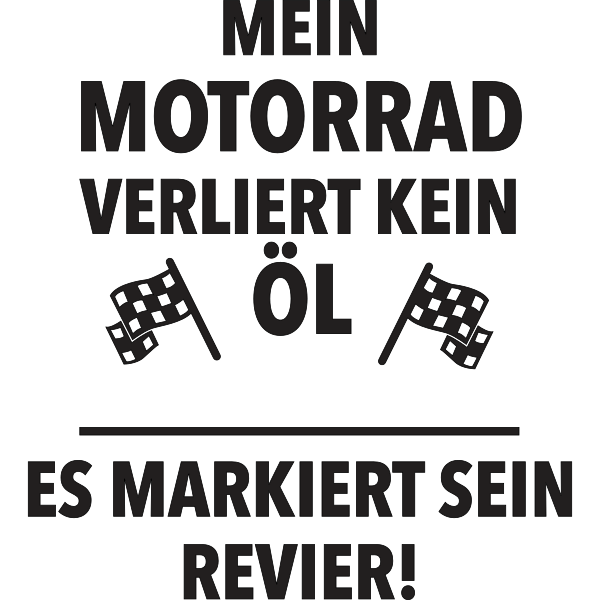 Motorrad markiert sein Revier