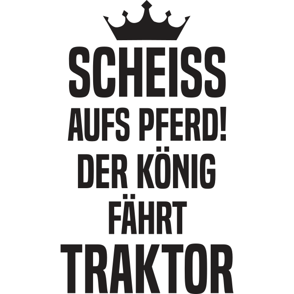 Der König fährt Traktor