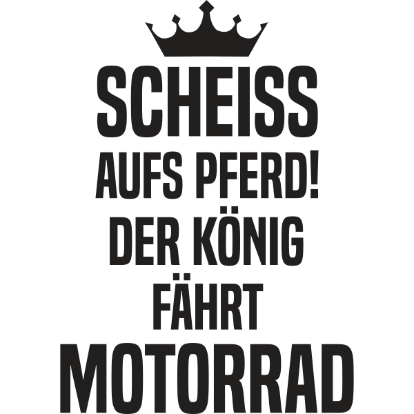 Der König fährt Motorrad