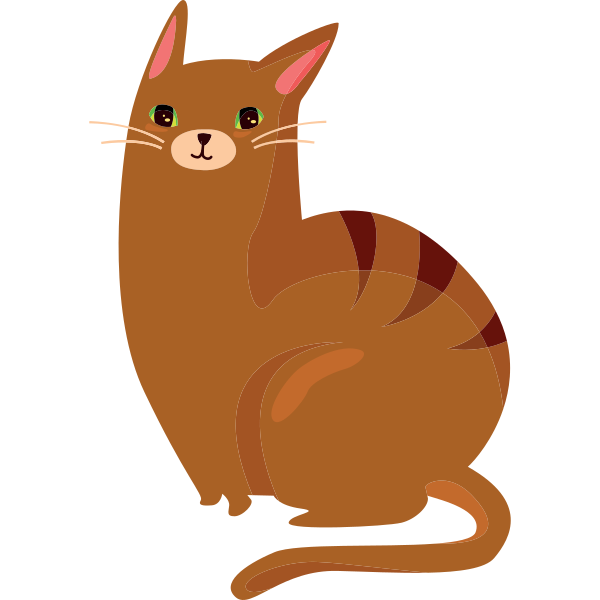 Brown Cat Character