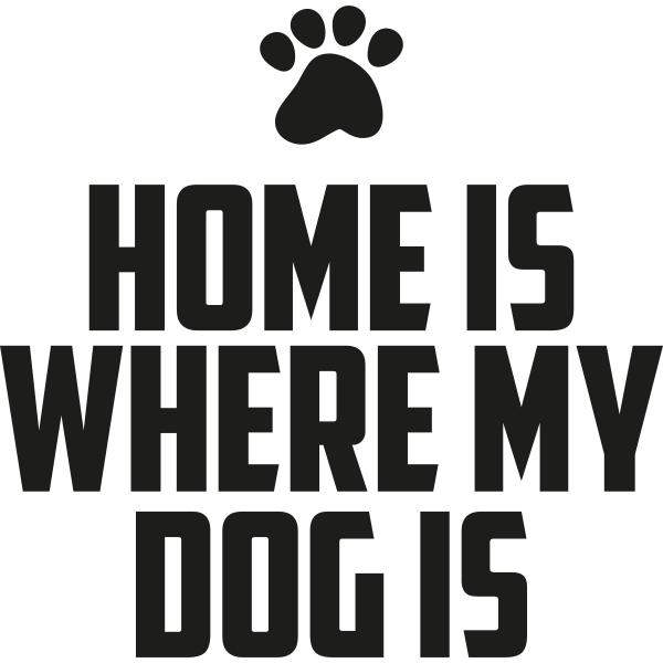 Home Is Where My Dog Is Illustration