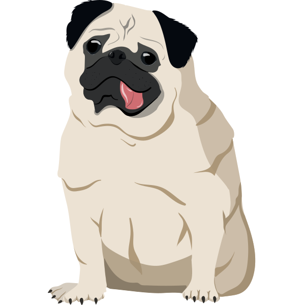 Pug Dog Illustration