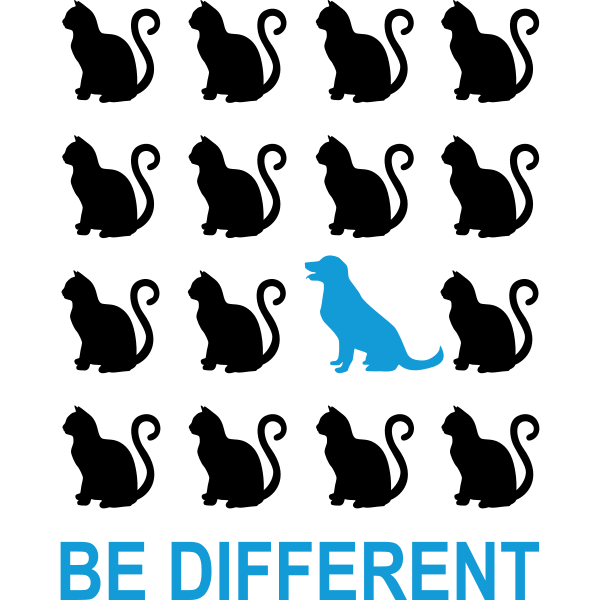 Be Different Dog And Cat