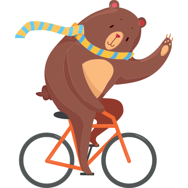 Bear On A Bike