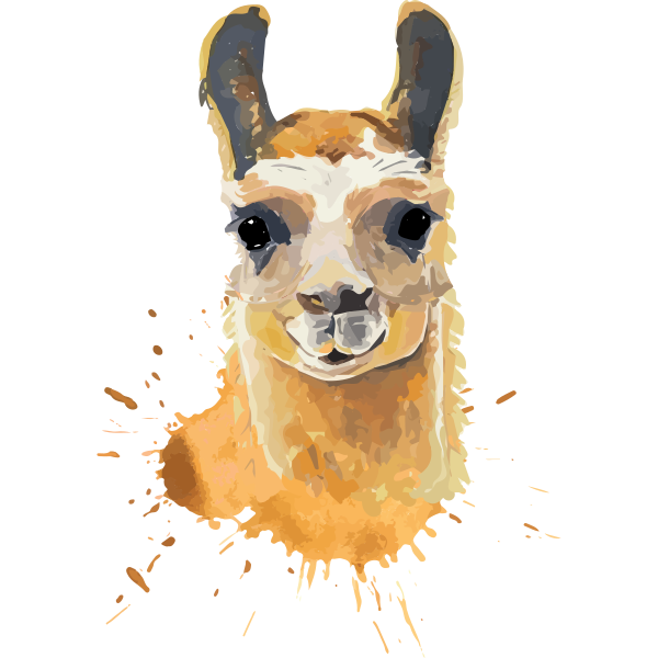 Llama Watercolor