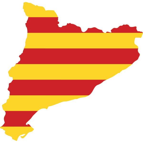 Catalonia Map Flag