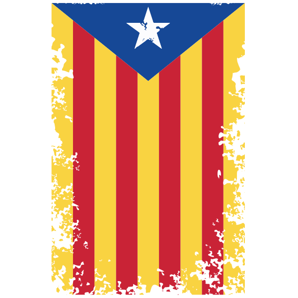 Catalan Flag Ripped