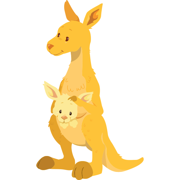 Kangaroo With Baby