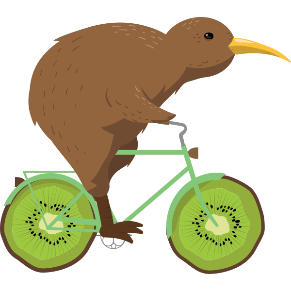 Kiwi Riding Kiwi-Bike