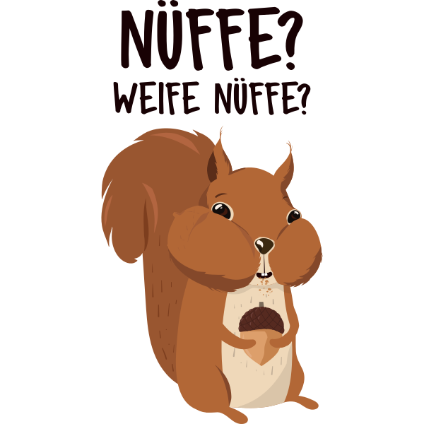 Nüffe. Weife Nüffe. Eichhörnchen