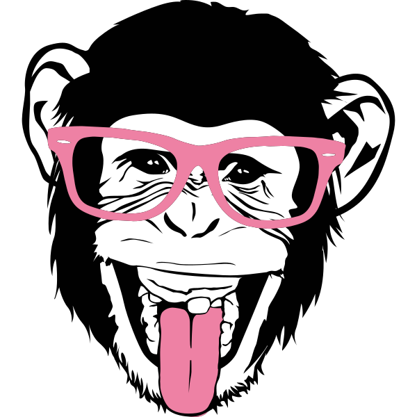 Chimpanzee With Glasses