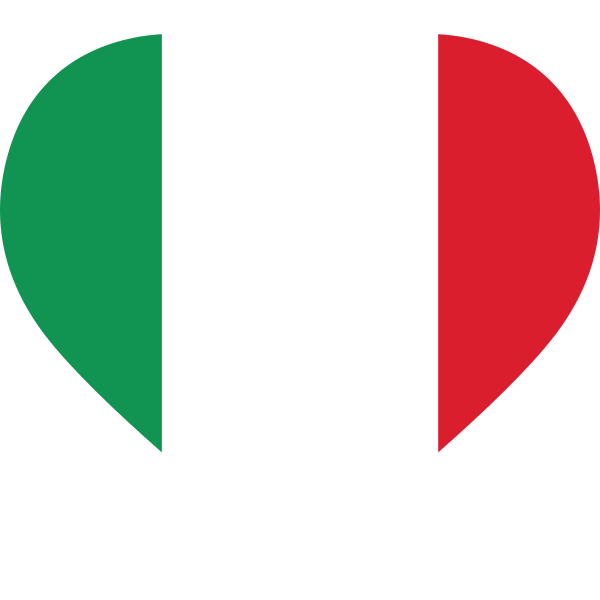 Italy Heart Flag