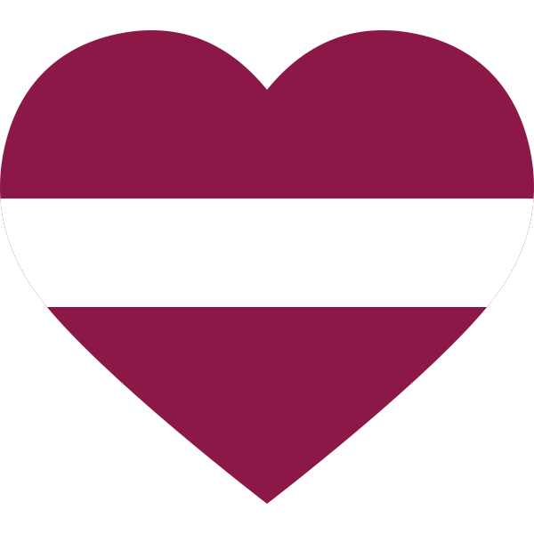 Latvia Heart Flag