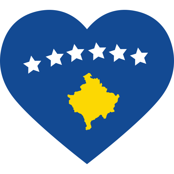 Kosovo Heart Flag