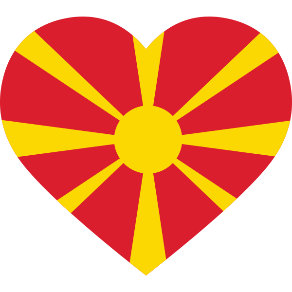 Macedonia Heart Flag