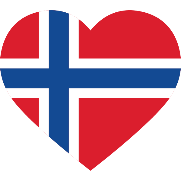 Norway Heart Flag