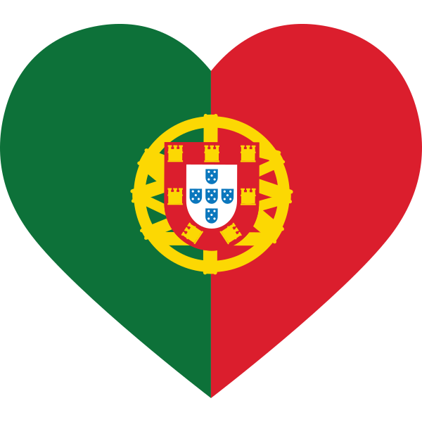 Portugal Heart Flag Crest