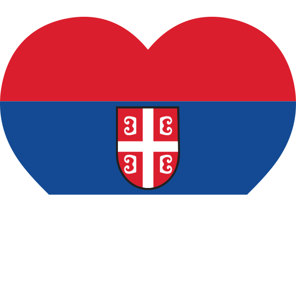 Serbia Heart Flag