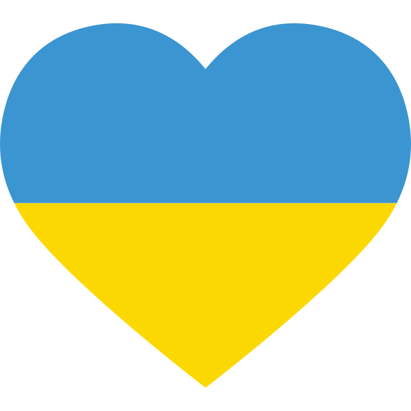 Ukraine Heart Flag