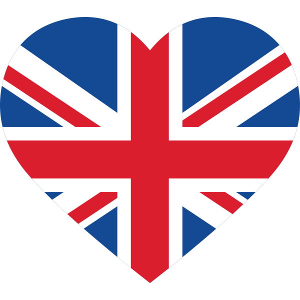 Great Britain Heart Flag