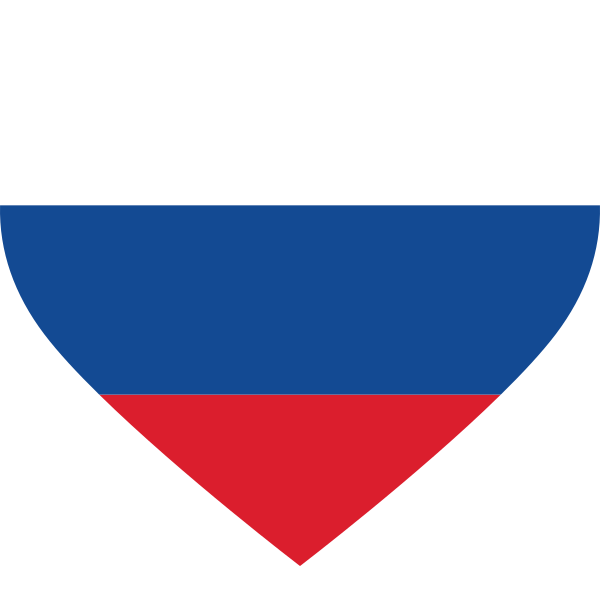 Russia Heart Flag