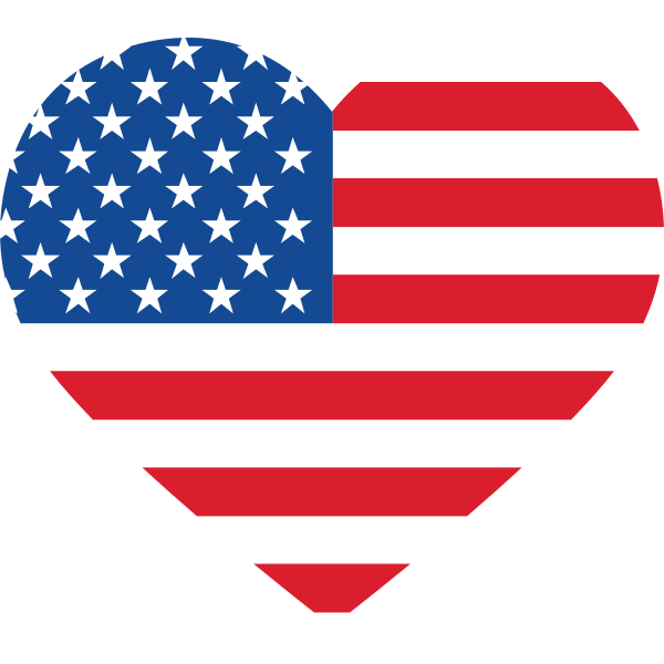 USA Heart Flag