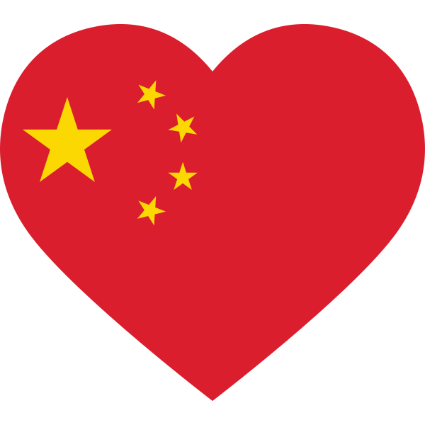 China Heart Flag