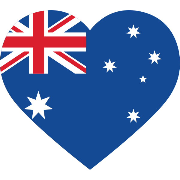 Australia Heart Flag