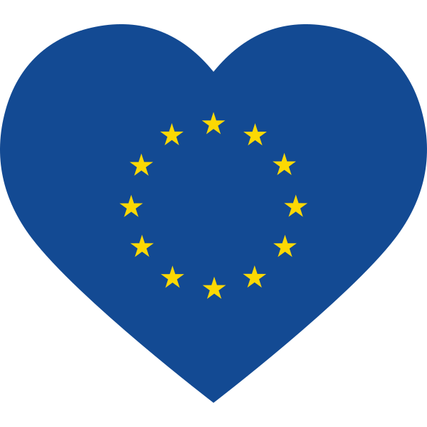 EU Europe Heart Flag