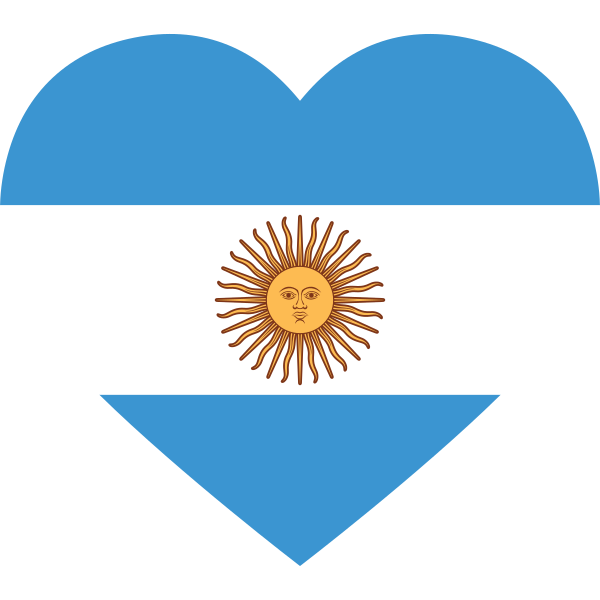 Argentina Heart Flag