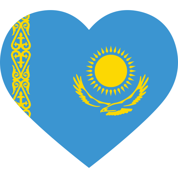 Kazakhstan Heart Flag