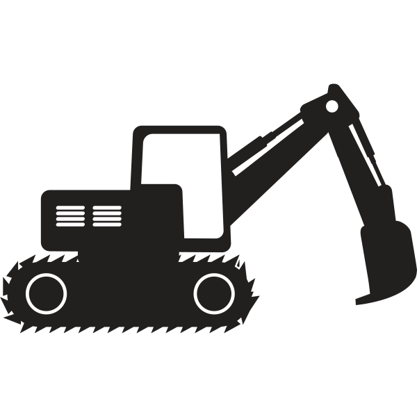 Excavator silhouette