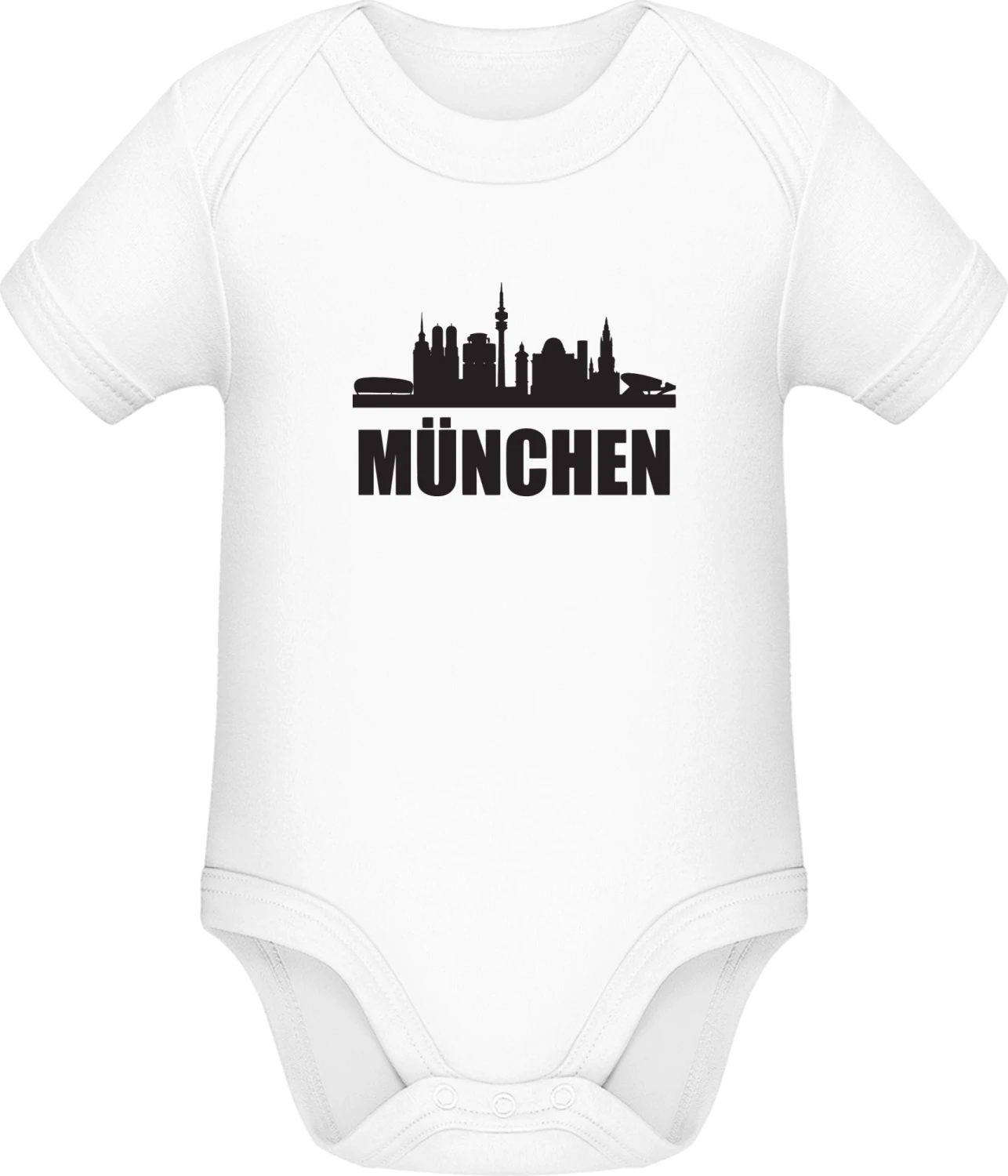 München - White Sonar SSL organic babybodsuit - Front