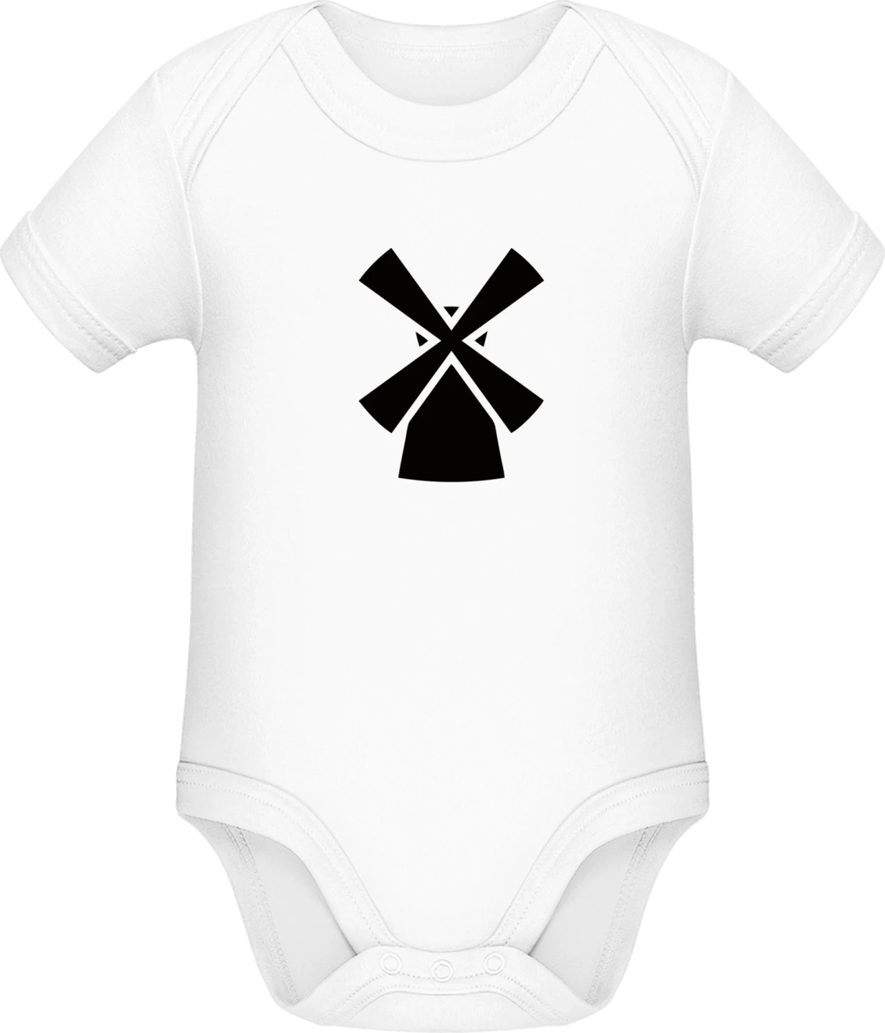 Windmühle - White Sonar SSL organic babybodsuit - Front