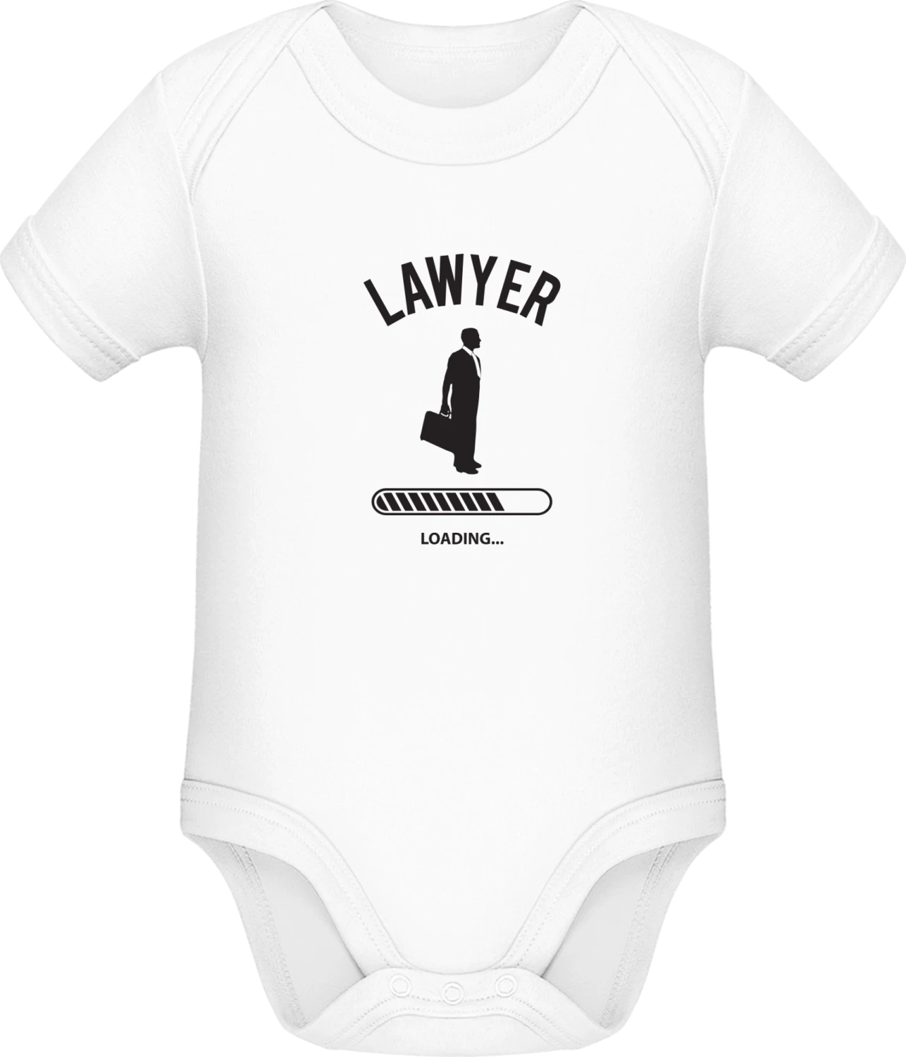 Lawyer Loading - White Sonar SSL organic babybodsuit - Front