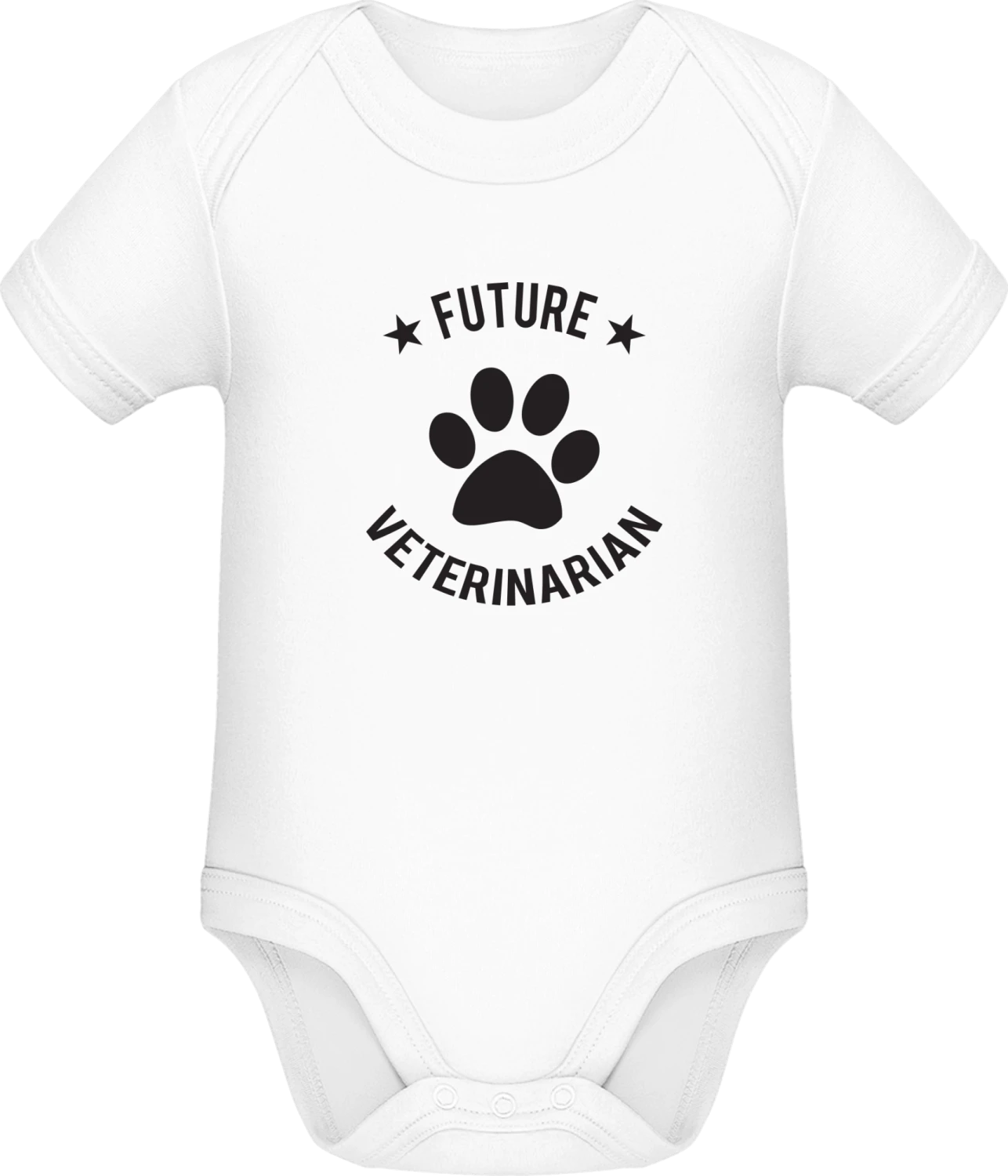 Future Veterinarian - White Sonar SSL organic babybodsuit - Front