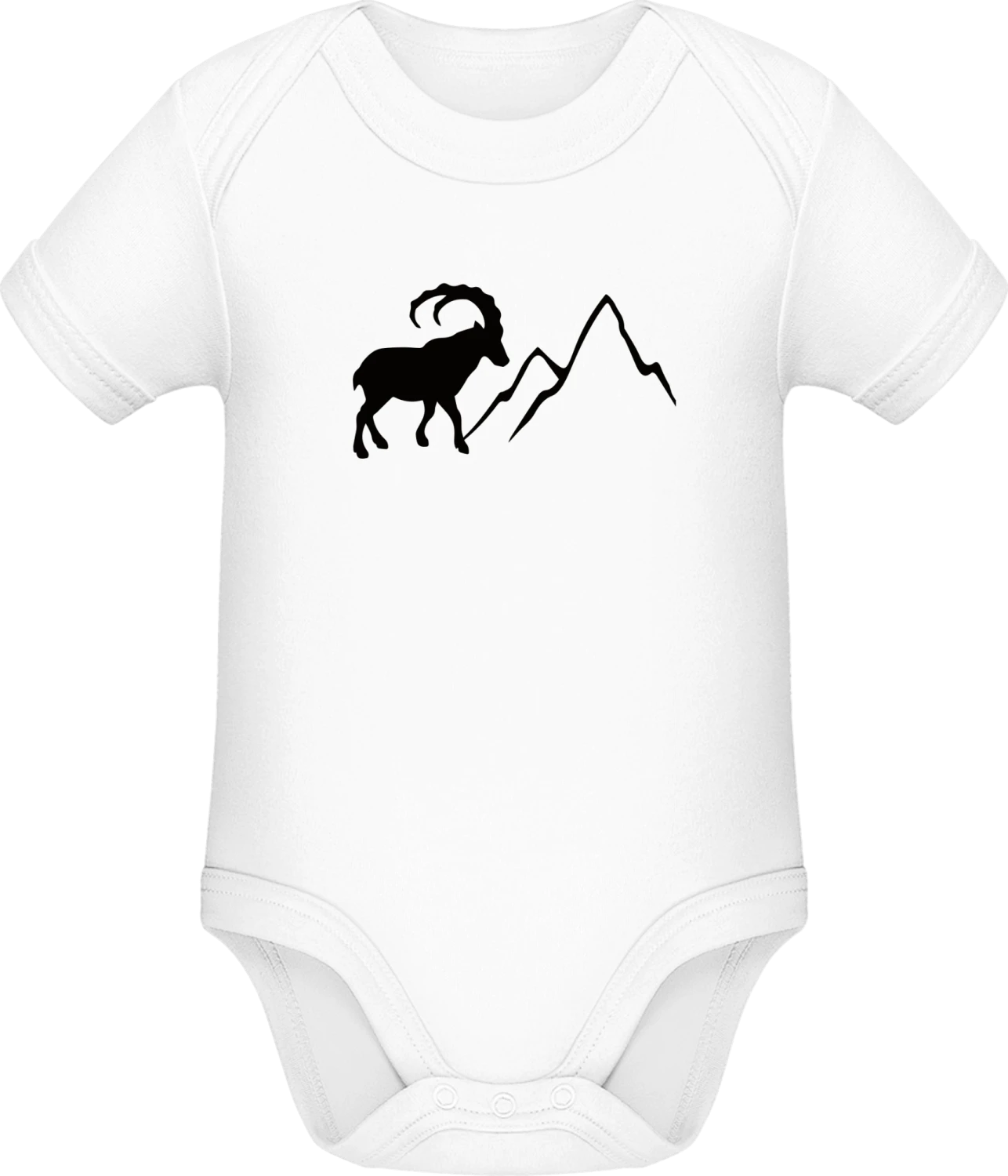 Steinbock - White Sonar SSL organic babybodsuit - Front