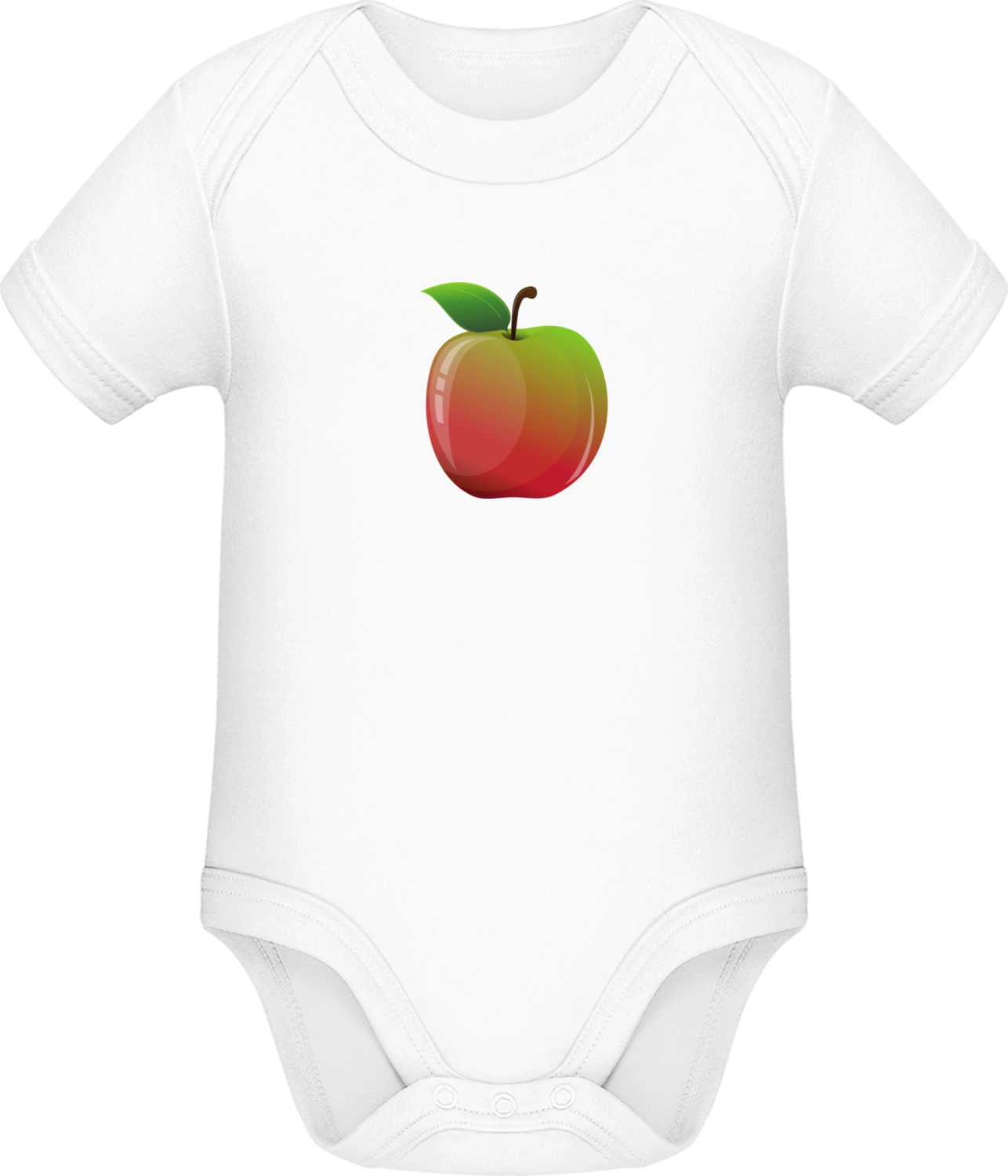 Apfel - White Sonar SSL organic babybodsuit - Front