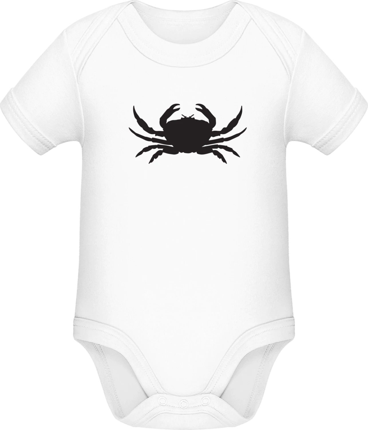 Krabbe Krebs - White Sonar SSL organic babybodsuit - Front