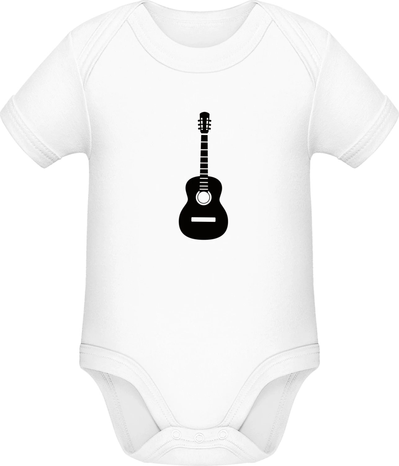 Classic Guitar - White Sonar SSL organic babybodsuit - Front