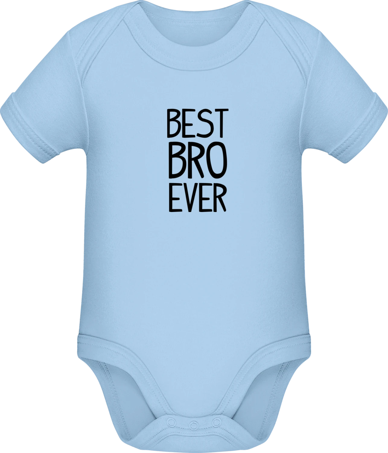 Best Bro Ever - Light Blue Sonar SSL organic babybodsuit - Front