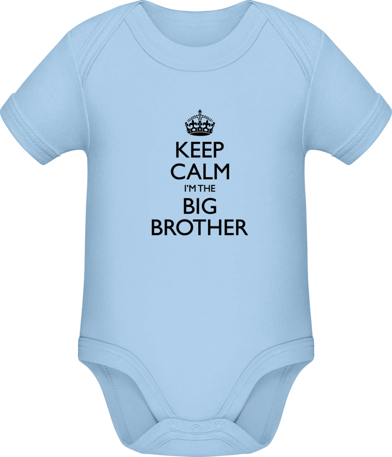 Keep Calm I'm The Big Brother - Light Blue Sonar SSL organic babybodsuit - Front