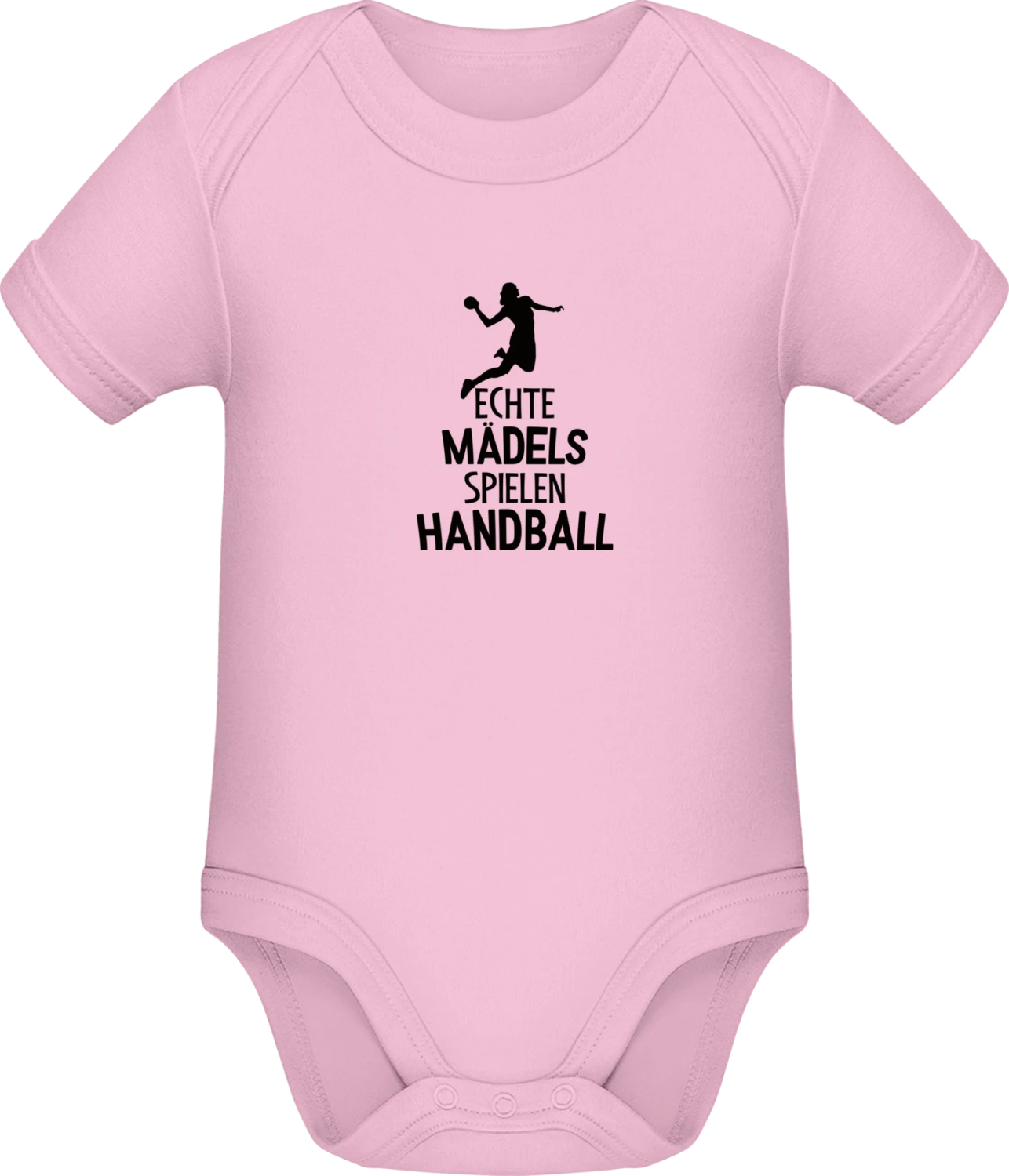 Echte Mädels spielen Handball - Light Pink Sonar SSL organic babybodsuit - Front