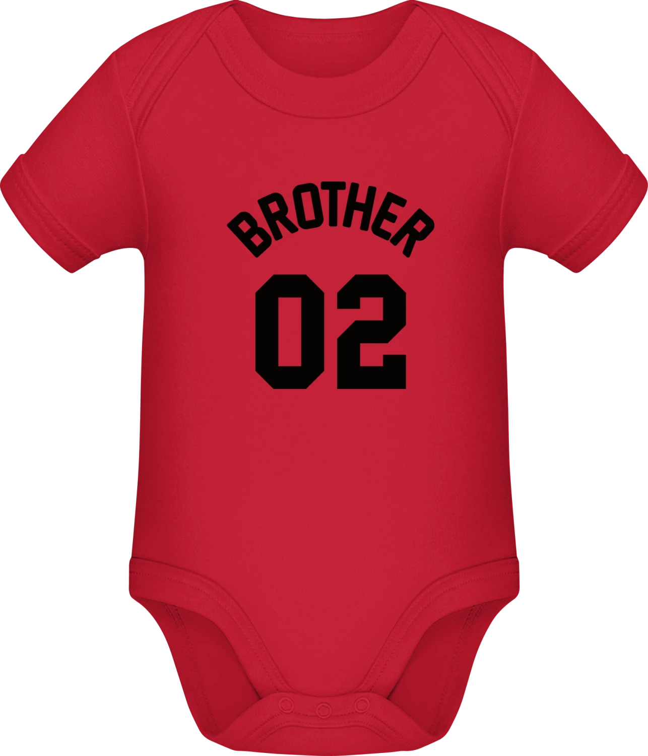 Brother 02 - Red Sonar SSL organic babybodsuit - Front