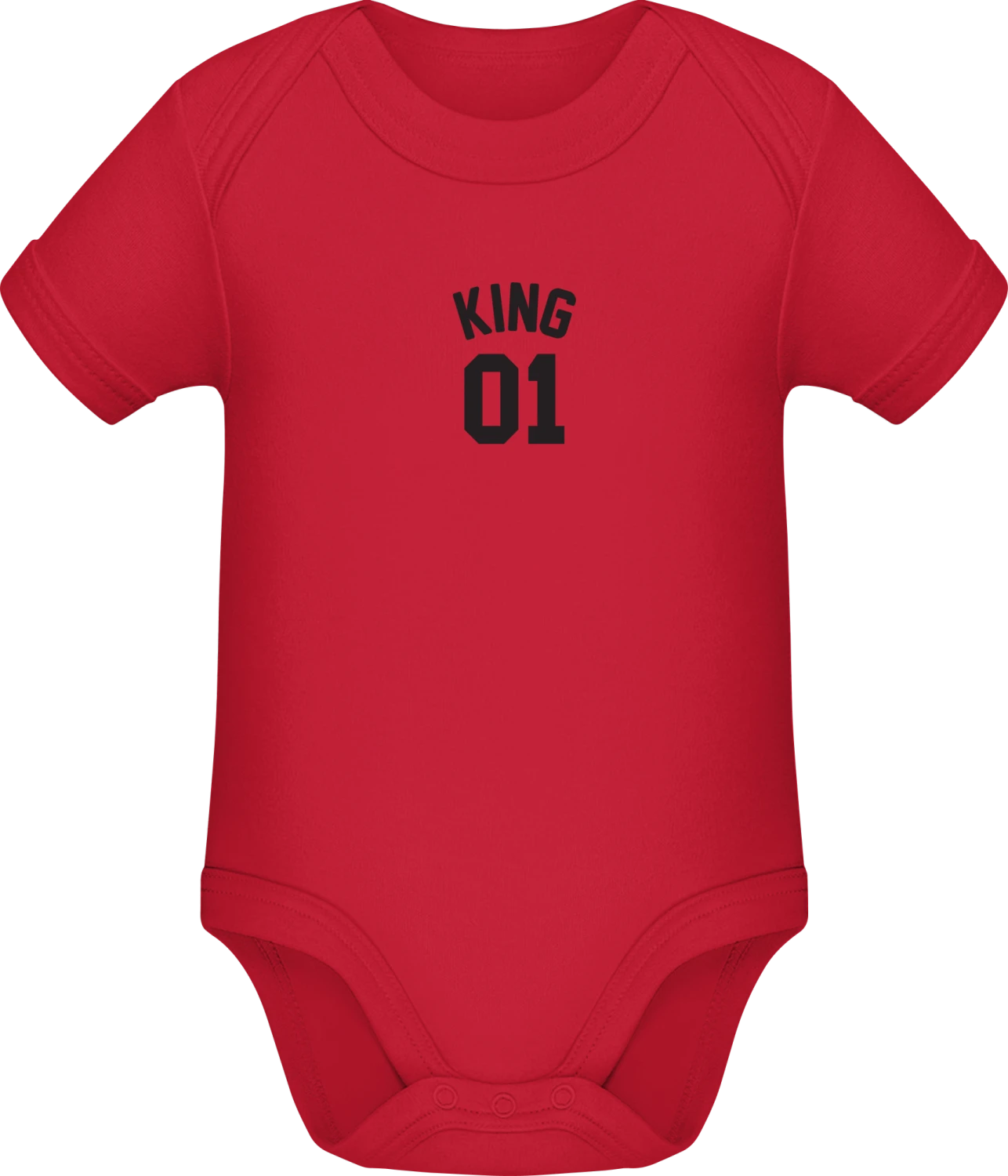 KING 01 - Red Sonar SSL organic babybodsuit - Front