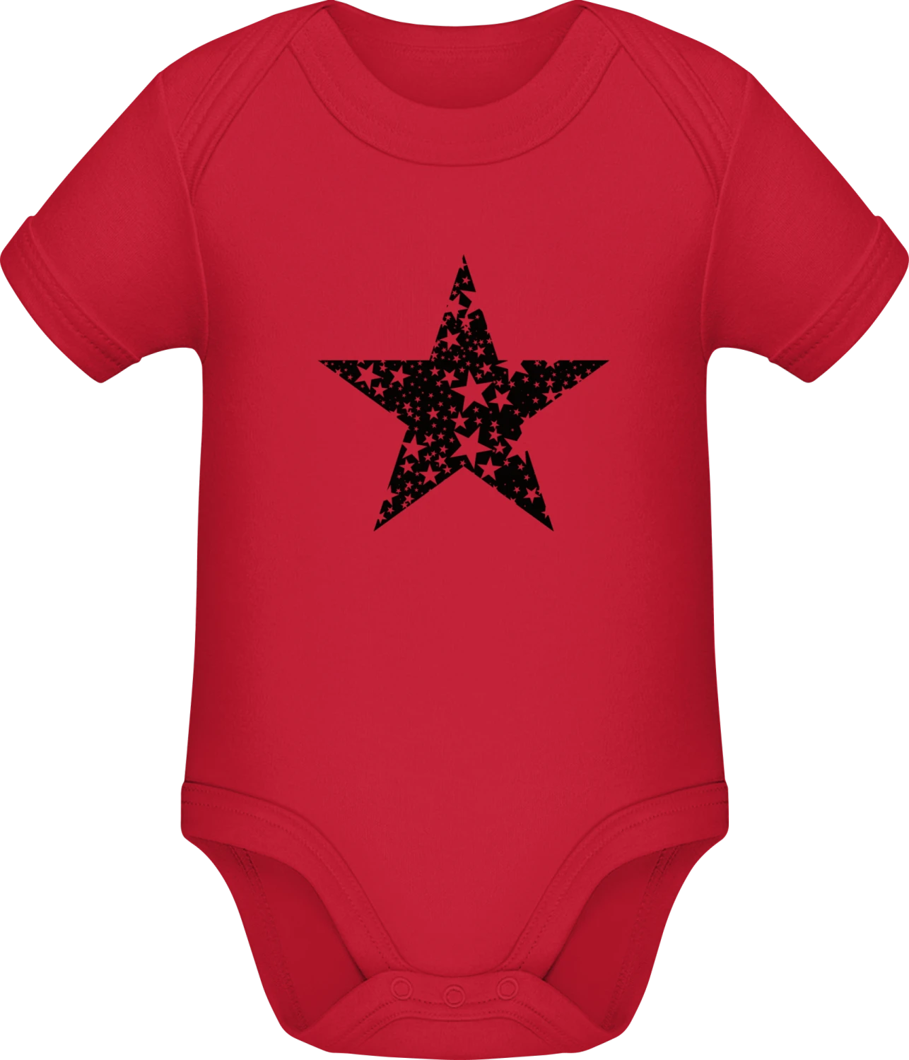 Stars in a Star - Red Sonar SSL organic babybodsuit - Front