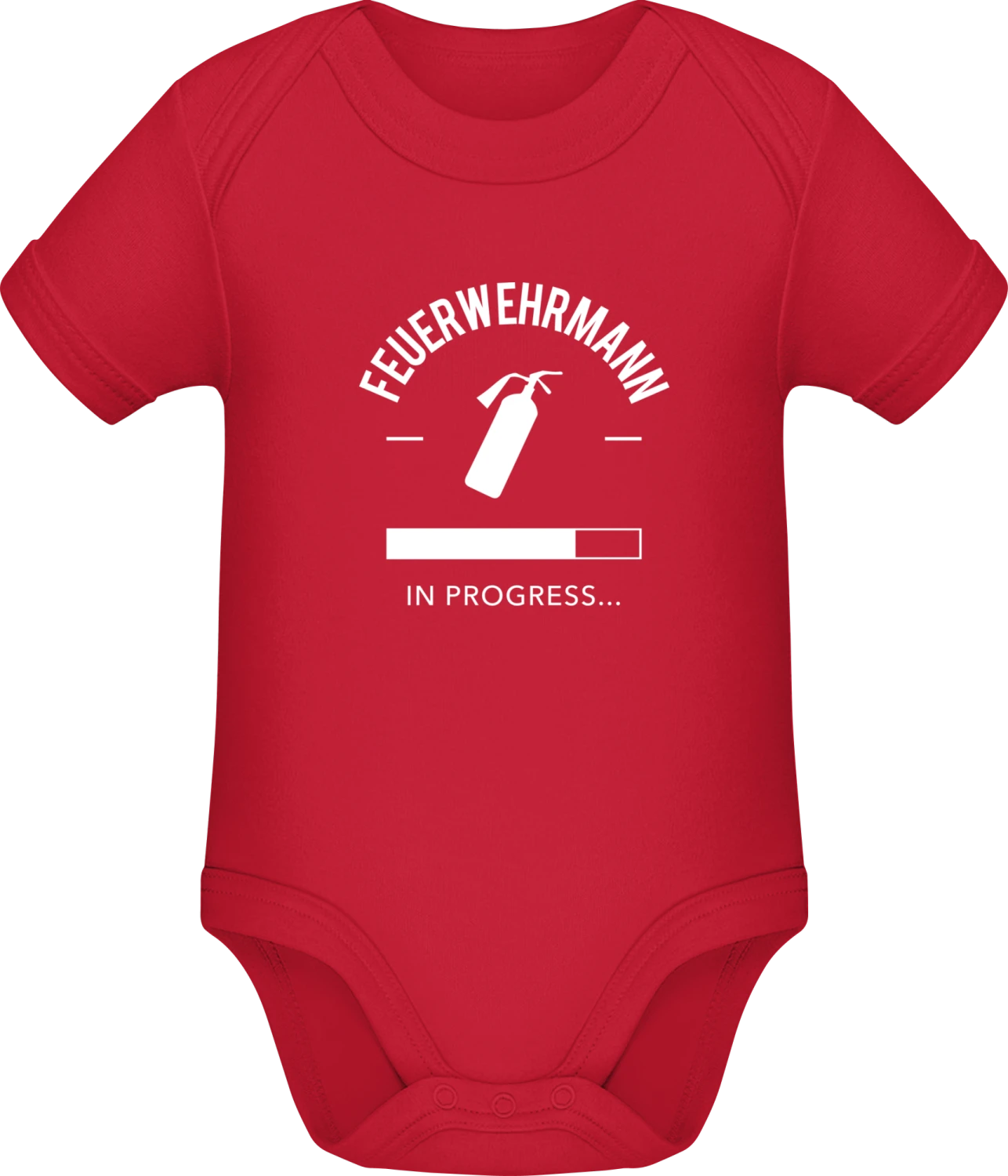 Feuerwehrmann Berufswunsch - Red Sonar SSL organic babybodsuit - Front