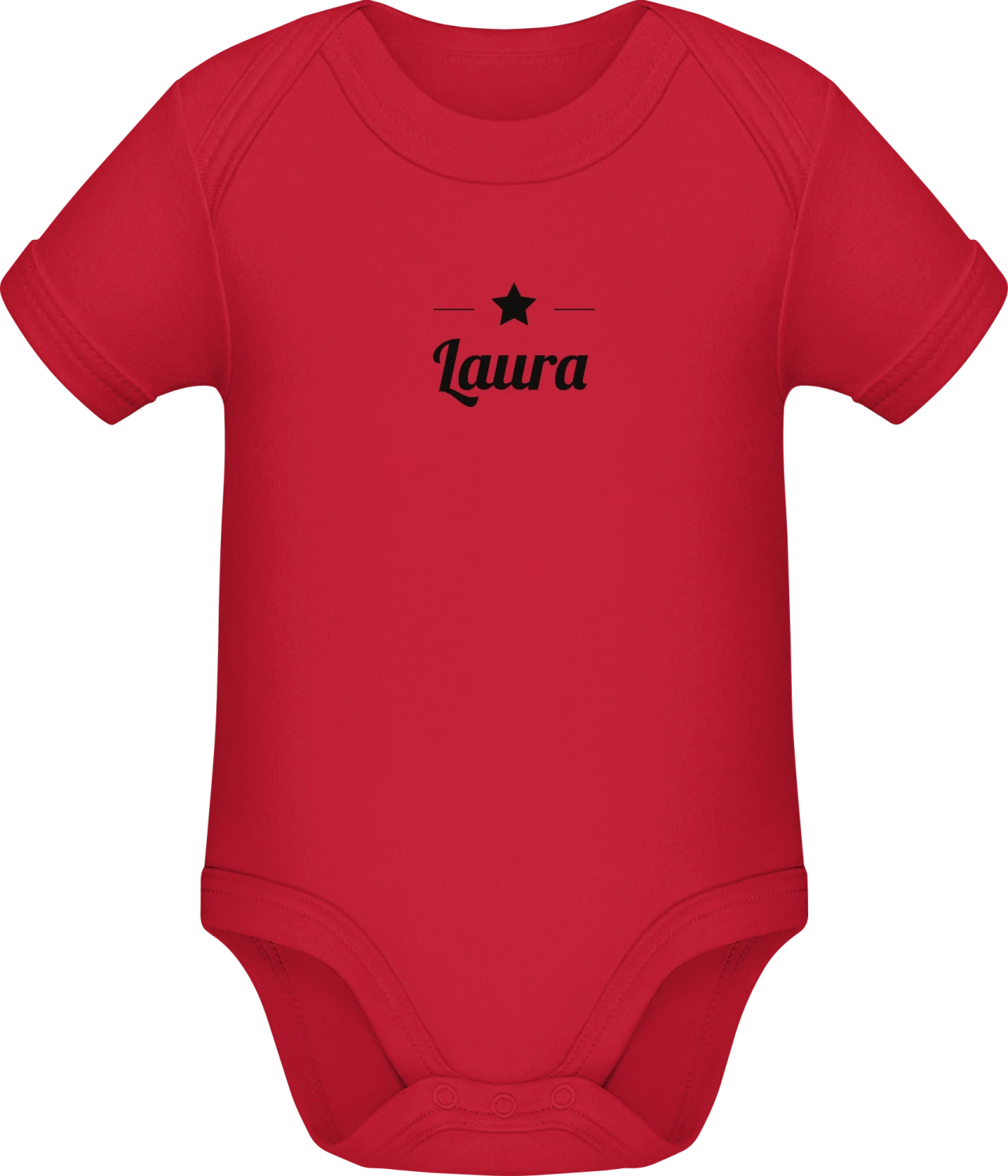 Laura Stern - Red Sonar SSL organic babybodsuit - Front