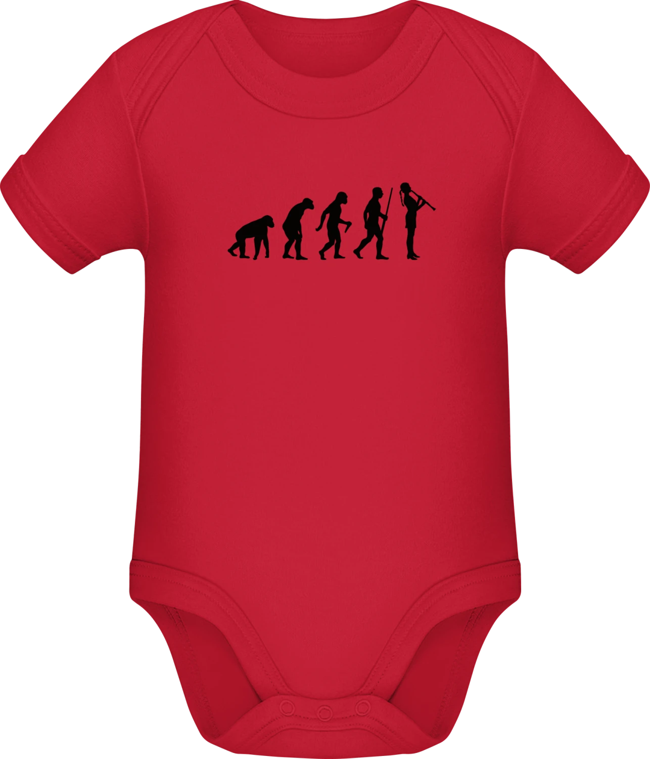 Clarinetist Evolution - Red Sonar SSL organic babybodsuit - Front