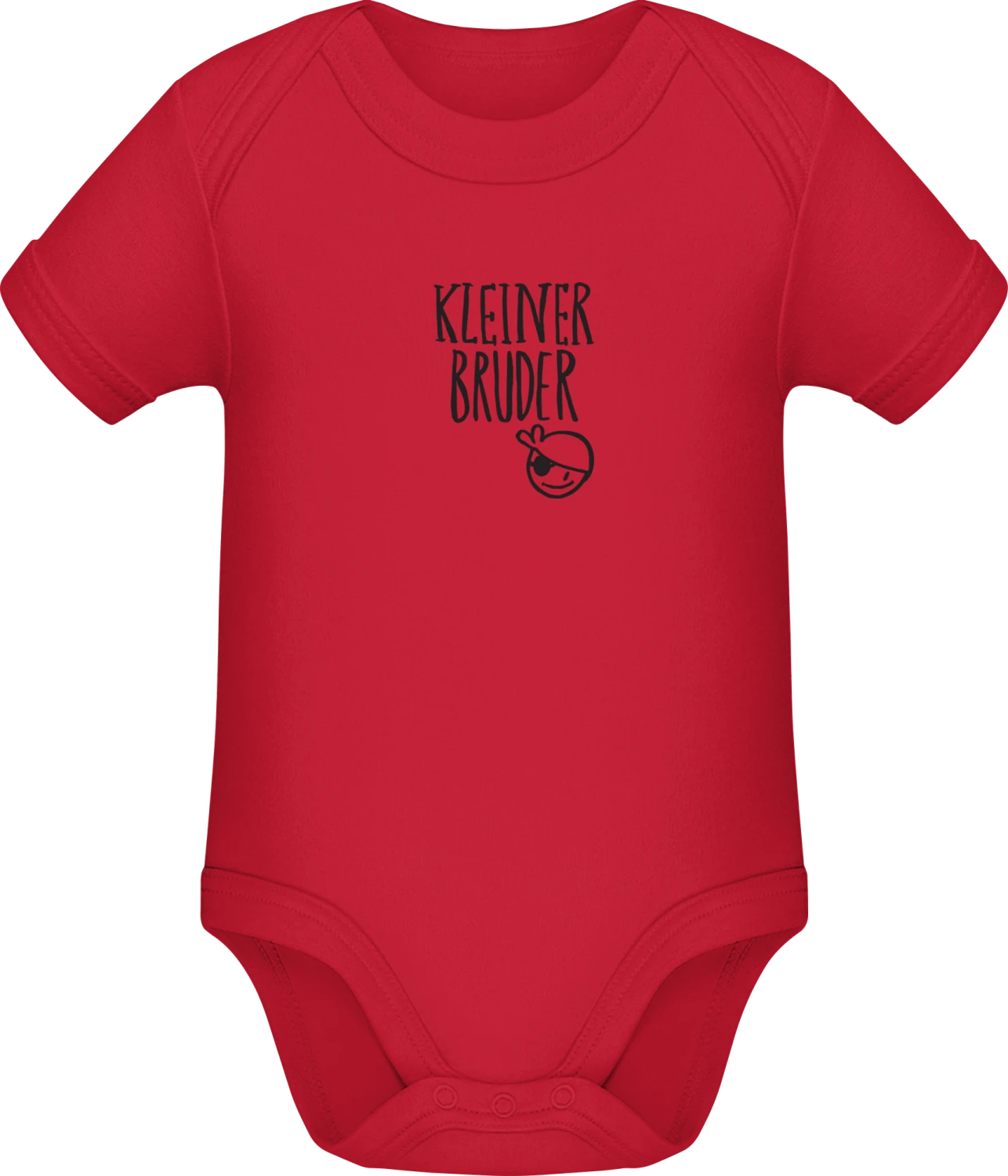 Kleiner bruder Piraat - Red Sonar SSL organic babybodsuit - Front